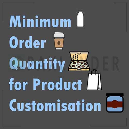 Minimum Order Quantity for Product Customization.